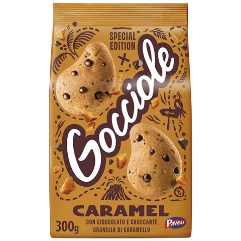 Gocciole Caramel Biscotti Al Caramello E Cioccolato Pavesi Confezione Da 300 Gr - Foto 1