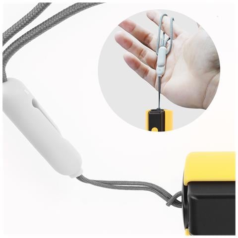 Powerbank 8000 Mah Torcia Cavo 3 In 1, Giallo - Foto 2