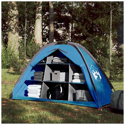 Tenda Portaoggetti con 9 Scomparti Blu Impermeabile - Foto 1