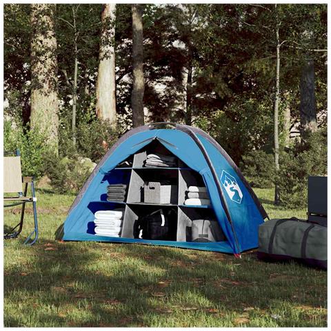 Tenda Portaoggetti con 9 Scomparti Blu Impermeabile - Foto 2