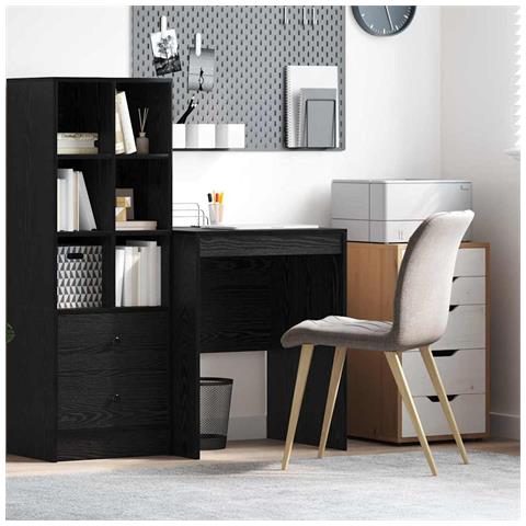 Scrivania Rovere nero Legno ingegnerizzato 60 x 50 x 76 cm Scrivania - Foto 2