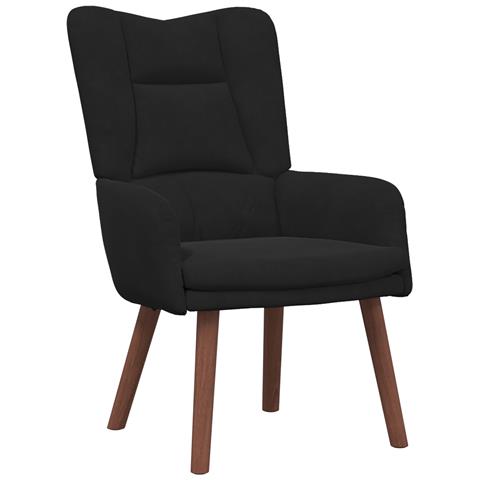 Sedia Rilassante  in Velluto Nero - Foto 1