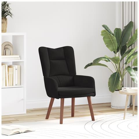 Sedia Rilassante  in Velluto Nero - Foto 2