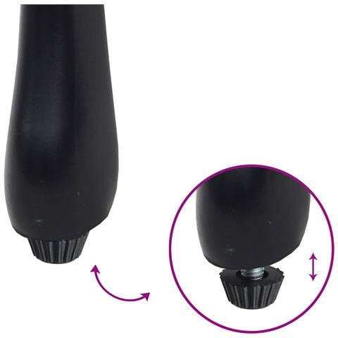 Sedia da giardino  2 pz Nero in alluminio pressofuso - Foto 9