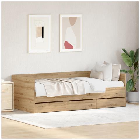 Daybed Rovere Artigianale Legno Ingegnerizzato 90 x 190 cm - Foto 2