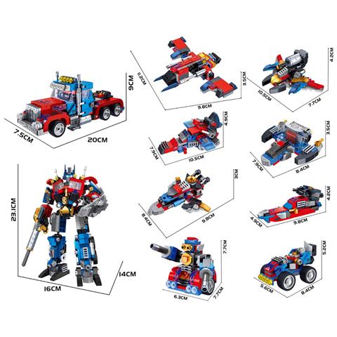 10 In 1 Set Di Costruzione Di Robot E Veicoli 725 Mattoncini Assemblabili - Foto 2