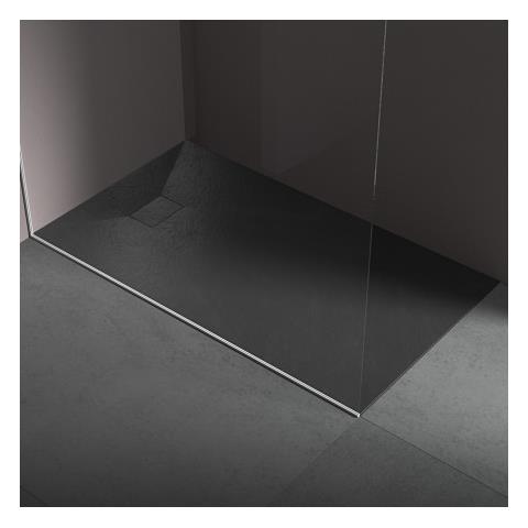 Piatto Doccia In Resina 100x100 Cm Effetto Pietra Colore Nero Cuba - Foto 1