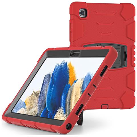 Custodia Per Samsung Galaxy Tab A7 10.5” Armored Con Supporto Rosso - Foto 2