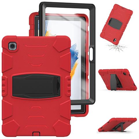 Custodia Per Samsung Galaxy Tab A7 10.5” Armored Con Supporto Rosso - Foto 4