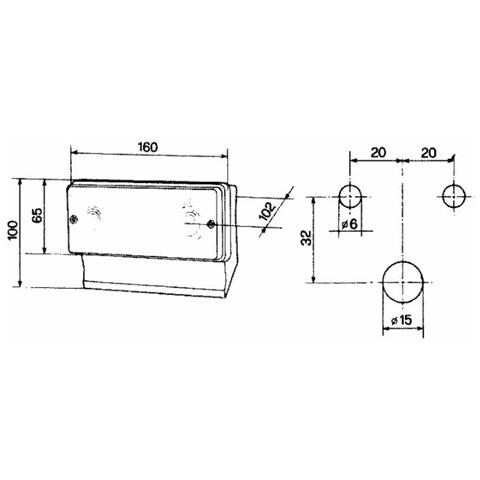 Fanale Anteriore Sx Di Direzione E Posizione Per Trattore Dimensioni 160x67mm Adattabile Al Rif. Originale 03.342.000 - Foto 2