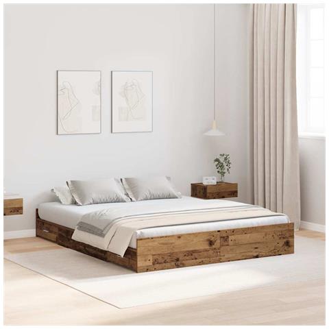 Struttura letto con contenitore Legno vecchio 140 x 200 cm - Foto 2