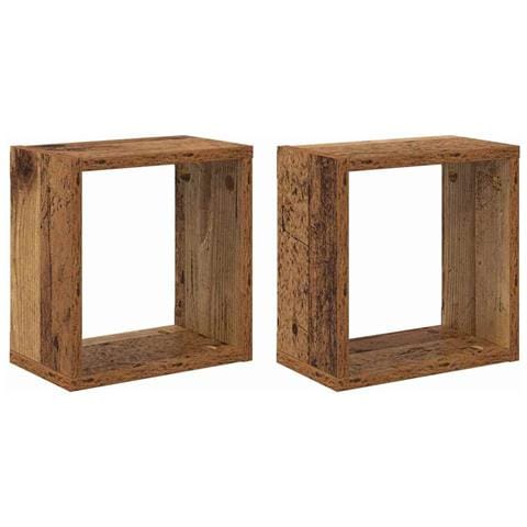 Mensole da Parete 2 pcs Legno vecchio 26 x 15 x 26 cm - Foto 1