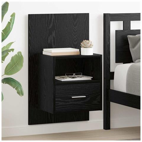 Armadietto per letto 2 pcs Rovere nero 48.5 x 32.5 x 80 cm - Foto 2