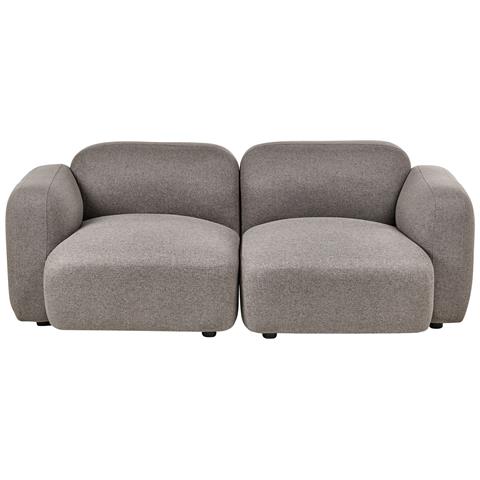 Divano 3 Posti Afoss Tessuto Grigio Scuro - Foto 2