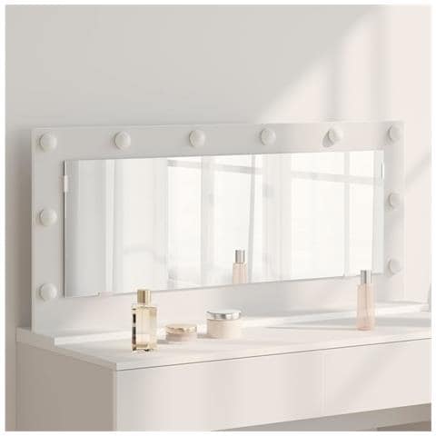 Specchio da Vanità con specchio Bianco 100 x 45 x 18 cm - Foto 2