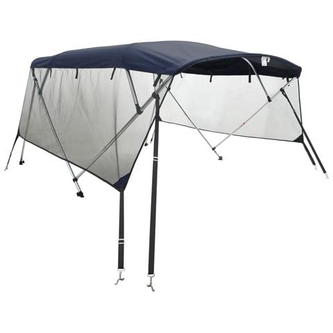 Bimini Prua con Pareti Laterali Rete 4Archi 243x(200-213)x137cm - Foto 1