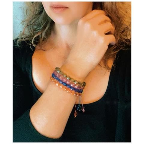 Confezione Da 4 Braccialetti Con Perline Sfaccettate E Chiusura Scorrevole A Nodo Di Cobra - Foto 2