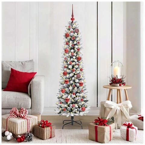 Albero di Natale artificiale con 150 LED Bianco 150 cm - Foto 2
