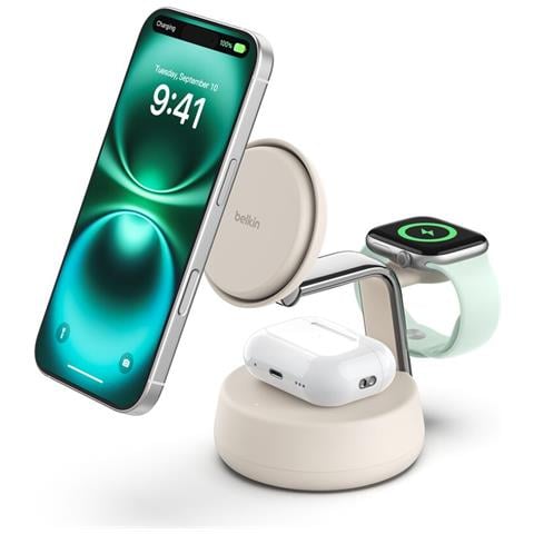 Qi2 Fitness tracker, Cuffie, Smartphone, Orologio intelligente Bianco USB Carica wireless Ricarica rapida Interno - Foto 1