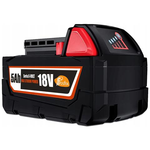 Batteria Di Ricambio 18v 5ah Per Utensili Milwaukee - Tecnologia Litio X-volt | Indicatore Led, Protezione Sovraccarico | Compatibile Con Modelli M18 - Foto 1