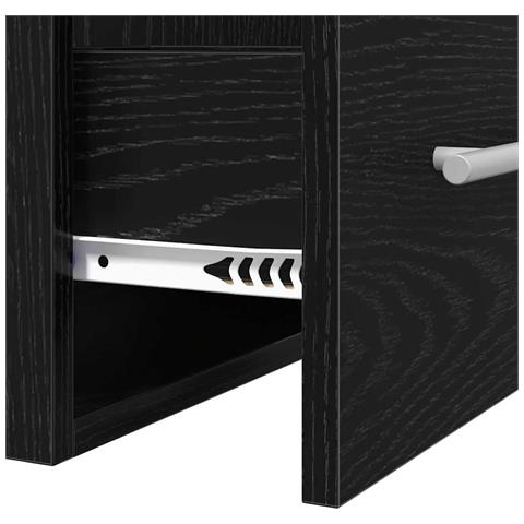 Armadio per Lavabo da Bagno con cassetto Nero 42 x 39 x 52 cm - Foto 9
