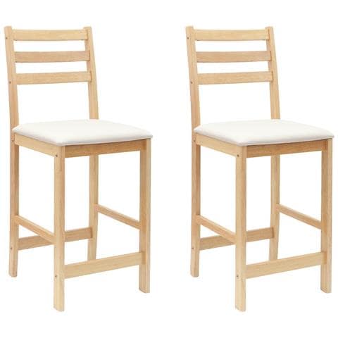 Sedie da pranzo 2 pcs Naturale 40 x 47,5 x 99,5 cm - Foto 1