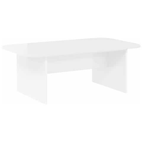 Tavolino da salotto Bianco Lucido 93 x 53 x 33 cm - Foto 1