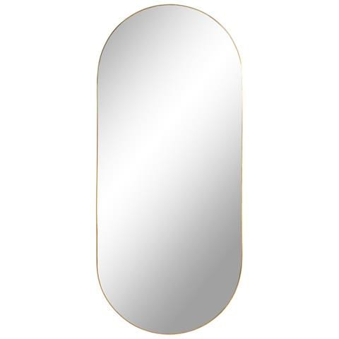 Specchio Con Cornice Jersey-argento-metallo-35x80x0,5 Cm - Foto 1