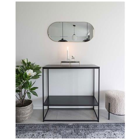 Specchio Con Cornice Jersey-argento-metallo-35x80x0,5 Cm - Foto 2