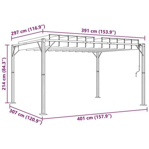 Gazebo con tetto ventilato Verde 3 x 4 x 2,14 m - Foto 9