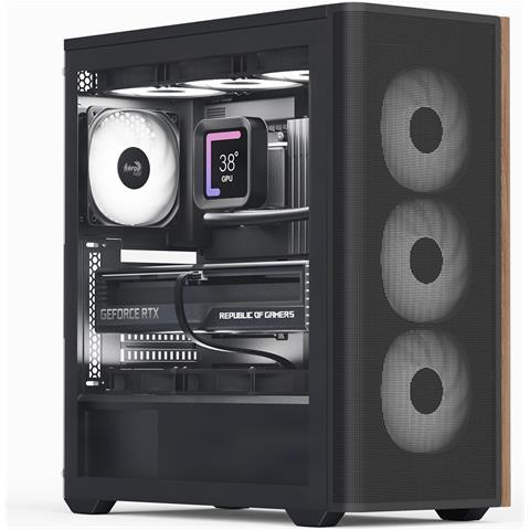 D501A Midi Tower Nero, Legno - Foto 1