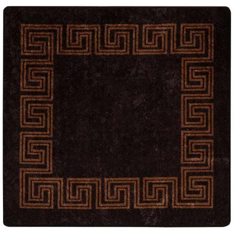 Runner Tappeto MARSA Nero 100 x 100 cm Poliestere e PVC - Foto 1