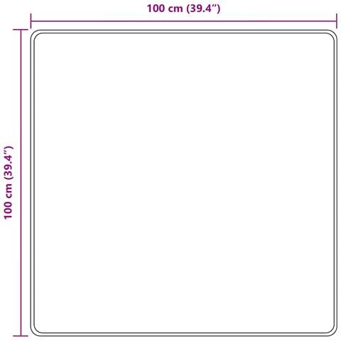 Runner Tappeto MARSA Nero 100 x 100 cm Poliestere e PVC - Foto 7