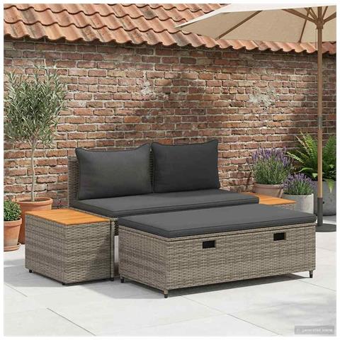 Set di divani da esterno 4 -Seater 4 pcs 55 x 30 x 39 cm - Foto 2