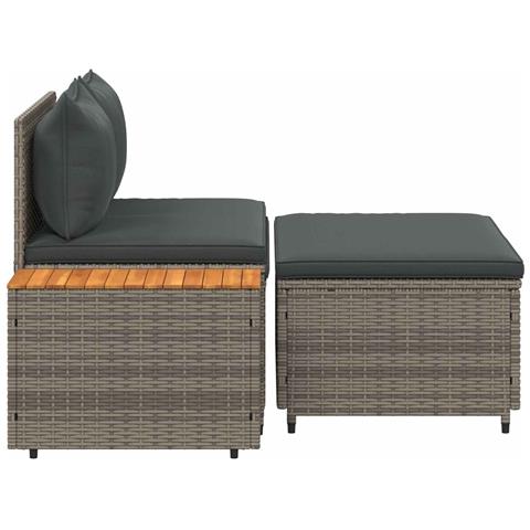 Set di divani da esterno 4 -Seater 4 pcs 55 x 30 x 39 cm - Foto 9