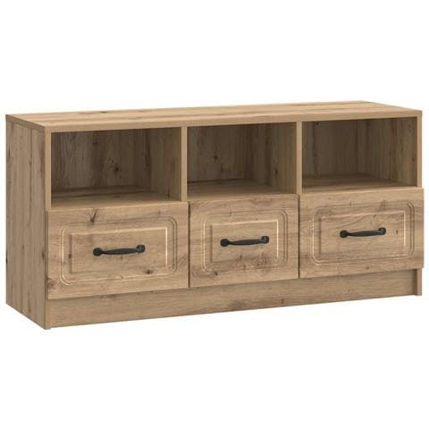 Mobile TV con cassetto Rovere Artigianale 102 x 34,5 x 47 cm - Foto 1