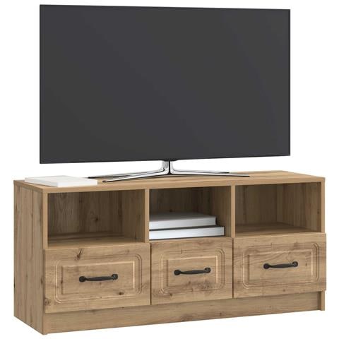 Mobile TV con cassetto Rovere Artigianale 102 x 34,5 x 47 cm - Foto 2
