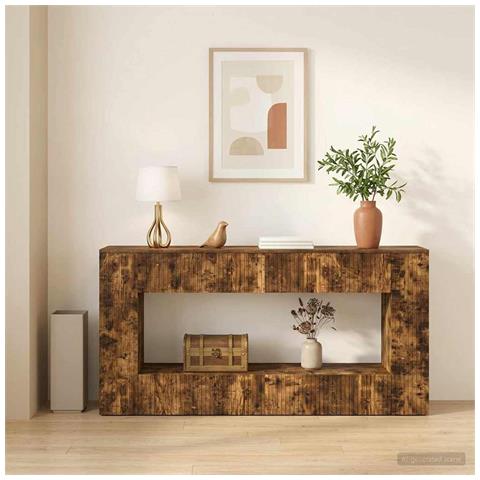 Tavolo consolle Rigato Quercia Affumicata 155 x 29 x 74 cm - Foto 2