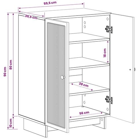 Mobile per scarpe EDE 59,5 x 39,5 x 90 cm Legno ingegnerizzato - Foto 9