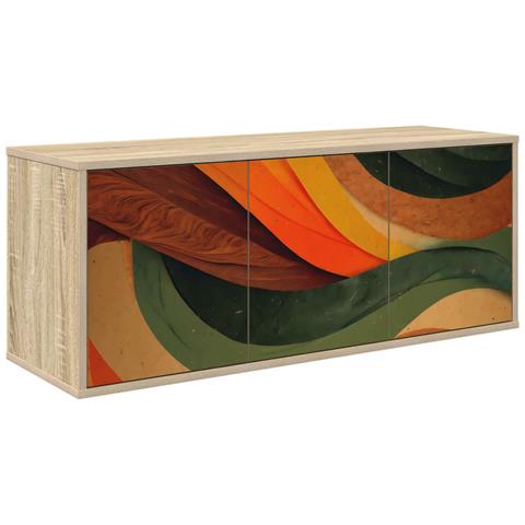 Mobile TV da Parete BONN 102 x 33 x 40 cm Rovere Sonoma - Foto 1