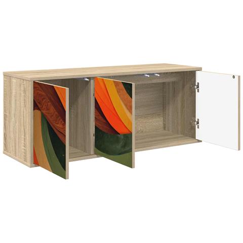 Mobile TV da Parete BONN 102 x 33 x 40 cm Rovere Sonoma - Foto 2