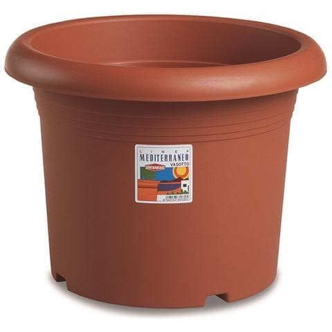 Vaso Linea Mediterraneo, Polipropilene Riciclabile, Color Terracotta Ø 50xh. 36,5 Cm - Foto 2