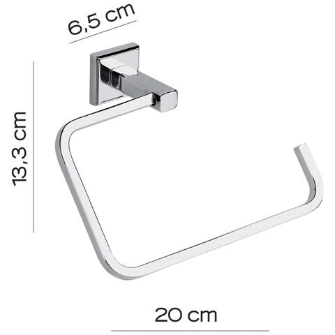 Portasalviette Ad Anello Da Muro In Acciaio Inox Aisi 304 E Cromall 6970 Serie Colorado Cromato - Foto 6