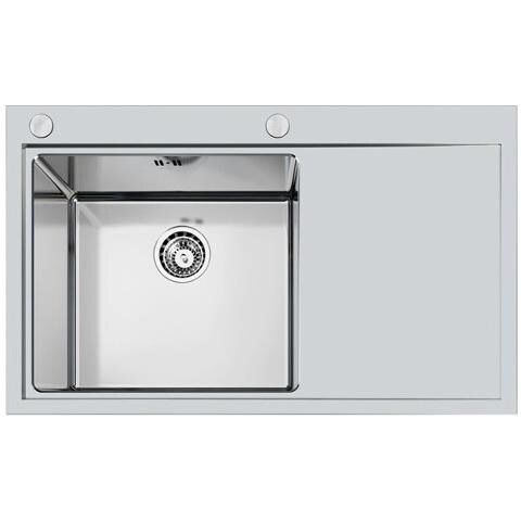 Lavello 860x520 Mm Master 1 Vasca + Gocc. Dx Filotop Inox Spazzolato Cod. 1250 052 - 1250052 - Foto 2