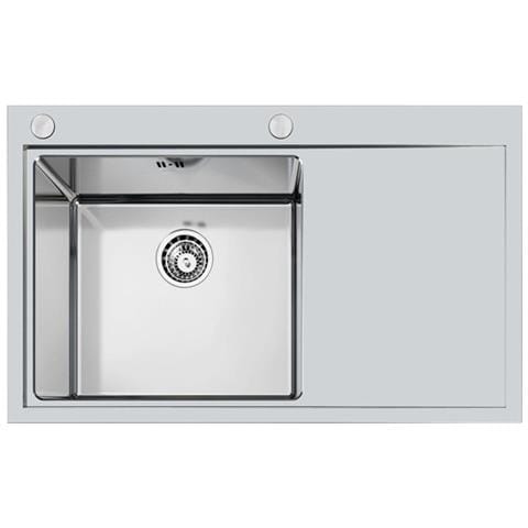 Lavello 860x520 Mm Master 1 Vasca + Gocc. Dx Filotop Inox Spazzolato Cod. 1250 052 - 1250052 - Foto 4