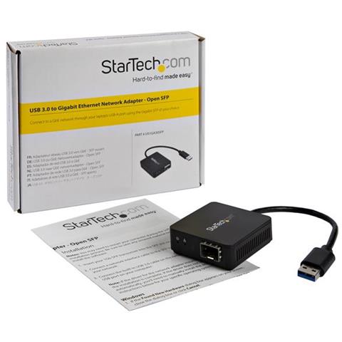 Adattatore di rete USB 3.0 a Fibre ottiche Gigabit Ethernet - Convertitore SFP con slot aperto - Foto 2