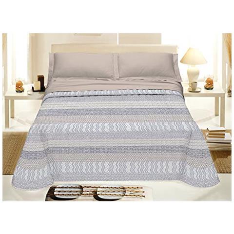 Copripiumino Laveno In Cotone 100% Made In Italy - 1 Piazza E Mezza Grigio Per Un Sonno Confortevole