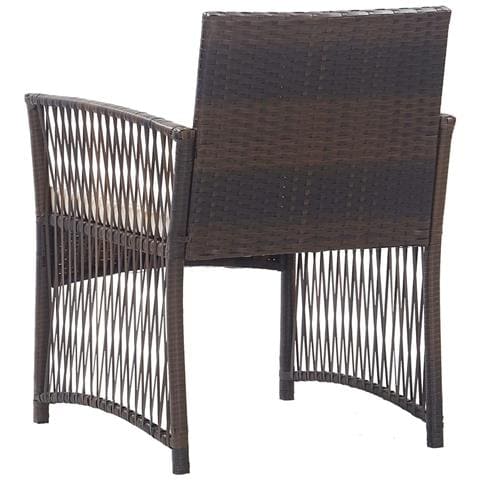 Poltrone da Giardino con Cuscini 2 pz Marroni in Polyrattan - Foto 8