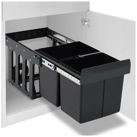 Cestino Estraibile per Mobile Cucina Chiusura Ammortizzata 36L - Foto 1