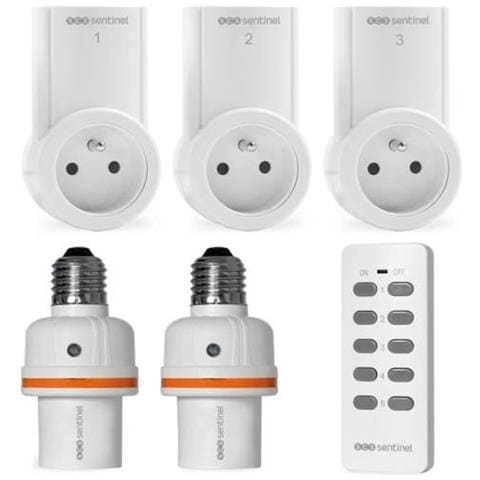 SCS SENTINEL - Kit Domotico Telecomandato: 3 Prese, 2 Prese E 1 ...